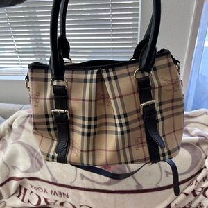 Burberry Haymarket Check Small Northfield Tote Chocolate